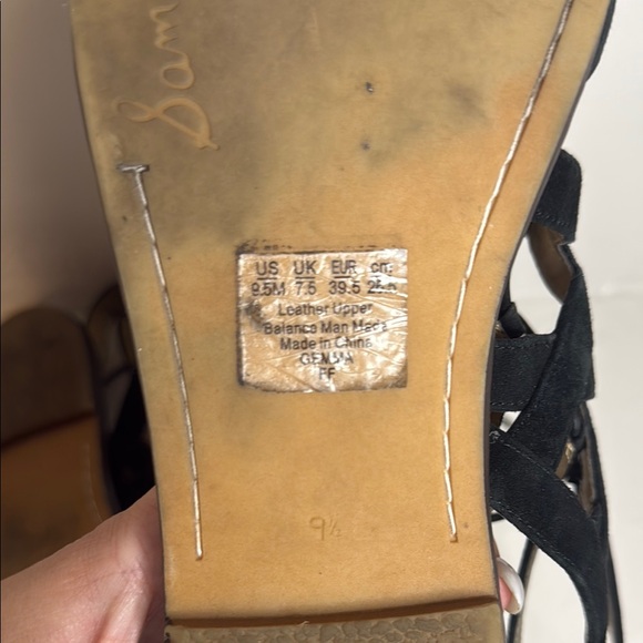 Black Strappy Sandals- Sam Edelman - Picture 6 of 6